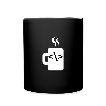 JavaScript Code Developer Developer Coffee Java - Mug uni - noir - Devant