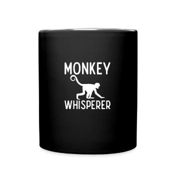 Monkey Whisperer Monkey Lover Animal Rights - Tasse einfarbig - Schwarz - Vorne