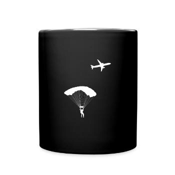 Fallschirmspringen Fallschirmspringen - Tasse einfarbig - Schwarz - Vorne
