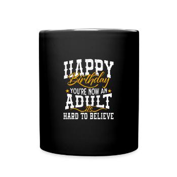 18th birthday - Full Colour Mug - black - Front