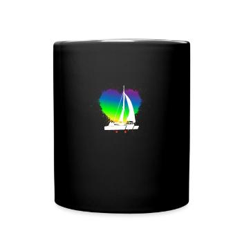 Gay Trimaran Owner - Homosexual Rainbow Flag Editi - Tasse einfarbig - Schwarz - Vorne