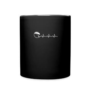 Paraglider Heartbeat - Full Colour Mug - black - Front