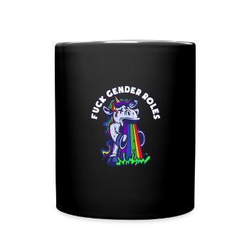 Fuck Gender Roles - Tasse einfarbig - Schwarz - Vorne