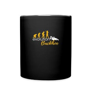 Evolution Of Backhoes - Full Colour Mug - black - Front