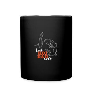 Kois Bester Koi Papa ever Koi - Tasse einfarbig - Schwarz - Vorne