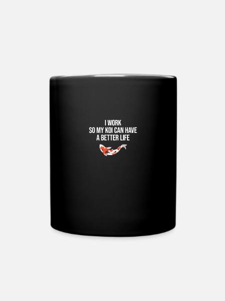 Koi breeder funny koi saying kois - Full Colour Mug - black