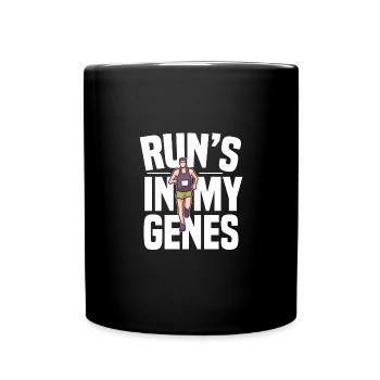 Motif marathon pour les coureurs et les joggeurs - Mug uni - noir - Devant