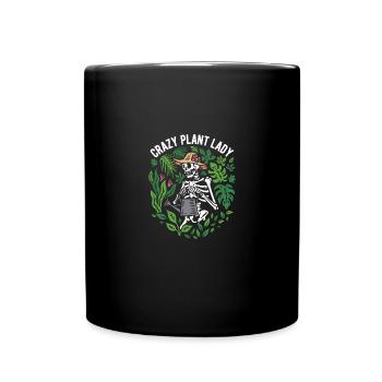 Crazy plant lady Plant Mom plant lover - Full Colour Mug - black - Front