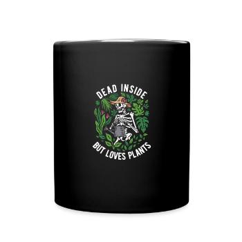 planty dead Inside but loves plants - Mug uni - noir - Devant
