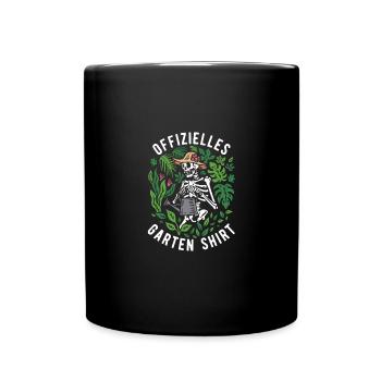 Lustiger Garten Spruch Offizielles Garten Buddel - Tasse einfarbig - Schwarz - Vorne