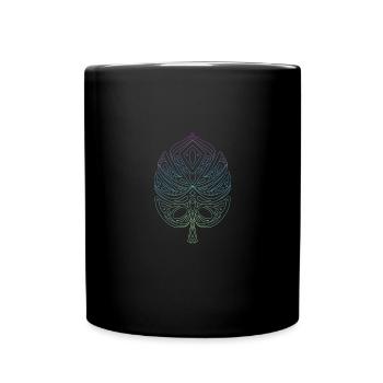 Spiritual Monstera Yoga Méditation Feuille de - Mug uni - noir - Devant