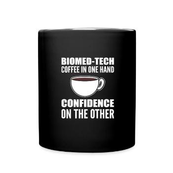 Coffee in hand. Coffee Lover Gift - Full Colour Mug - black - Front