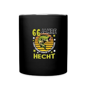 Geburtstag Toller Hecht Alter Jahre 66 - Tasse einfarbig - Schwarz - Vorne