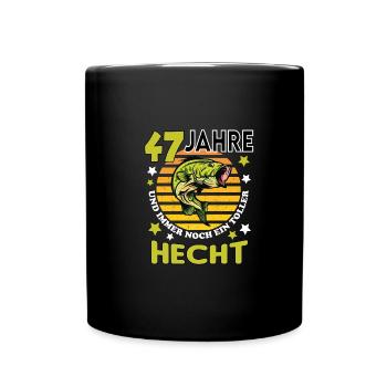 Geburtstag Toller Hecht Alter Jahre 47 - Tasse einfarbig - Schwarz - Vorne