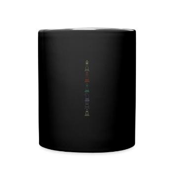 Pièces d'échecs Roi Dame Fou Échec - Mug uni - noir - Devant