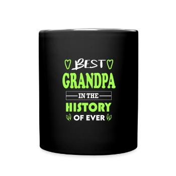 Best Grandpa Bester Opa for Ever für immer - Tasse einfarbig - Schwarz - Vorne