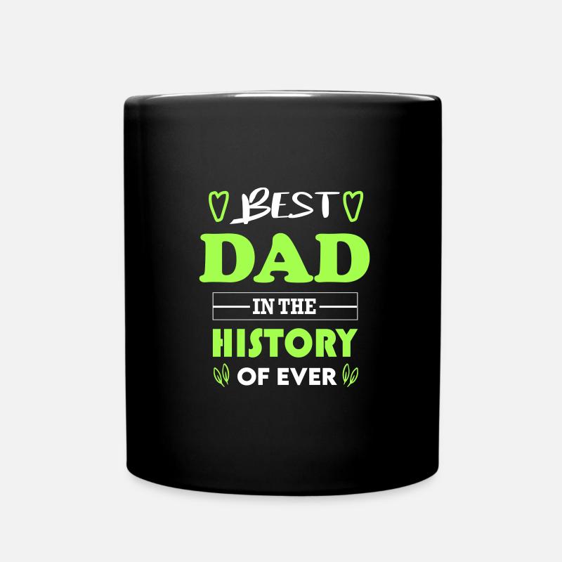 Best Dad Bester Papa for Ever für immer - Tasse einfarbig - Schwarz