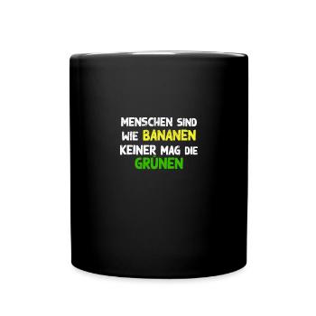 gegen linke grüne Politik grün nein Danke - Tasse einfarbig - Schwarz - Vorne