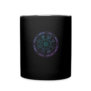 Wicca calendar pastel grunge gothic - Full Colour Mug - black - Front