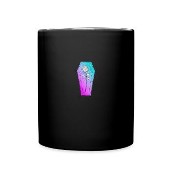 rose coffin pastel grunge style goth - Tasse einfarbig - Schwarz - Vorne