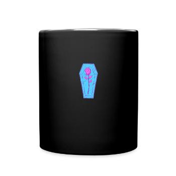 rose coffin pastel grunge style goth - Tasse einfarbig - Schwarz - Vorne