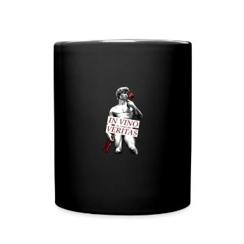 Wine Wine Lover In Vino Veritas Wine - Full Colour Mug - black - Front