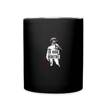 Wine Wine Lover In Vino Veritas Wine - Full Colour Mug - black - Front
