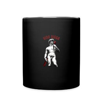 wine wine lover vino digga wine - Full Colour Mug - black - Front