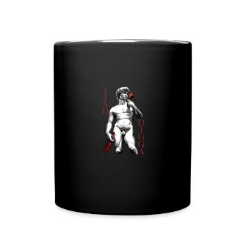 wine wine lover vino digga wine - Full Colour Mug - black - Front