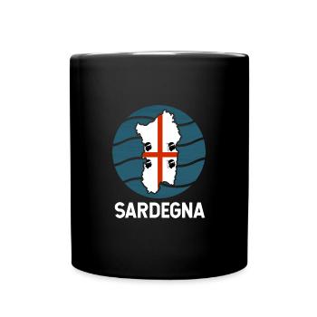 Drapeau de la Sardaigne - Mug uni - noir - Devant