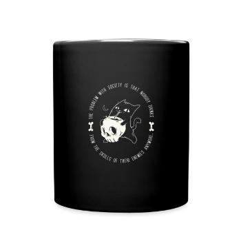 Trink aus dem Schädel deiner Feinde Falsche - Tasse einfarbig - Schwarz - Vorne