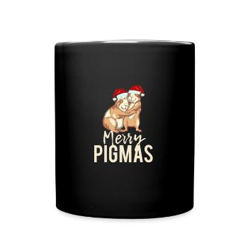 Frohe Pigmas Gesichtsmaske lustige Meerschweinchen - Tasse einfarbig - Schwarz - Vorne