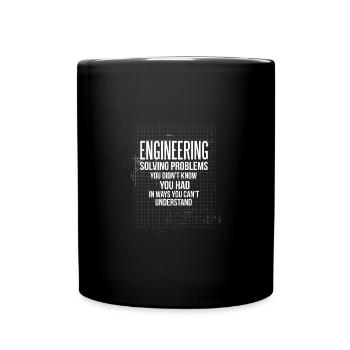 Citation drôle Ingénierie Solution Problèmes Sarkas - Mug uni - noir - Devant