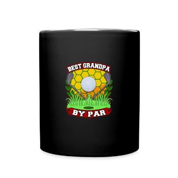 Best Grandpa By Par Granddad Fathers Day - Full Colour Mug - black - Front