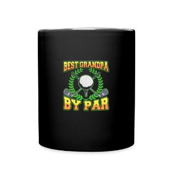 Best Grandpa By Par Granddad Fathers Day - Full Colour Mug - black - Front