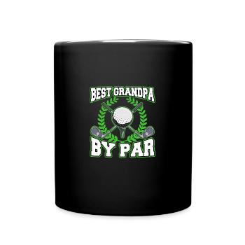 Best Grandpa By Par Granddad Fathers Day - Full Colour Mug - black - Front
