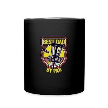 Best Dad By Par Fathers Day Disc Golf - Full Colour Mug - black - Front