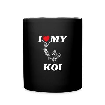 I love my Koi carp - Full Colour Mug - black - Front