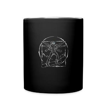 Cool snowboarder winter snow mountains snowboard - Full Colour Mug - black - Front