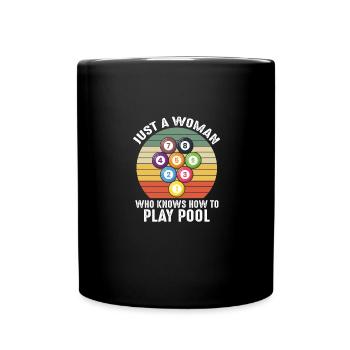 Vintage Quote Pool Billard 8 Ball - Tasse einfarbig - Schwarz - Vorne