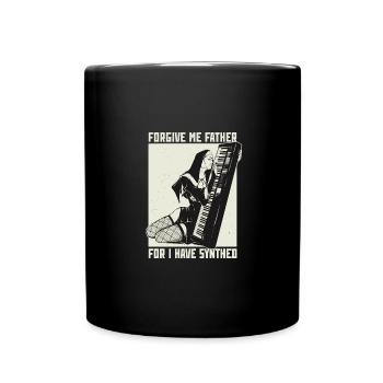 Synth Techno Music Funny Synthesizer - Full Colour Mug - black - Front