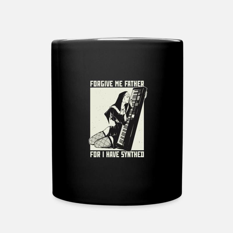 Synth Techno Musik Funny Synthesizer - Tasse einfarbig - Schwarz