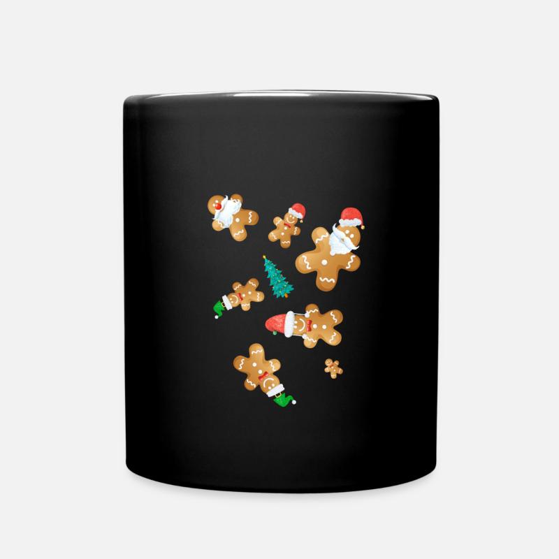 lebkuchen,weihnachten,süßikeiten,lebkuchenmännchen - Tasse einfarbig - Schwarz