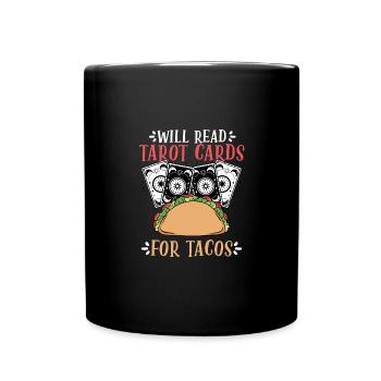 Drôle va lire les cartes de tarot pour la carte de tarot tacos - Mug uni - noir - Devant