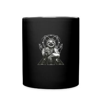 Sloth Tarot Card Reader Cool Tarot Cartomancy - Tasse einfarbig - Schwarz - Vorne