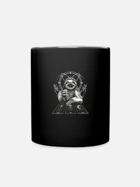 Sloth Tarot Card Reader Cool Tarot Cartomancy - Tasse einfarbig - Schwarz