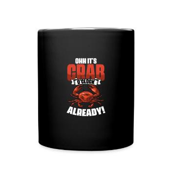 Funny Crabbing Season Crab Fishing Enthusiast Crab - Full Colour Mug - black - Front