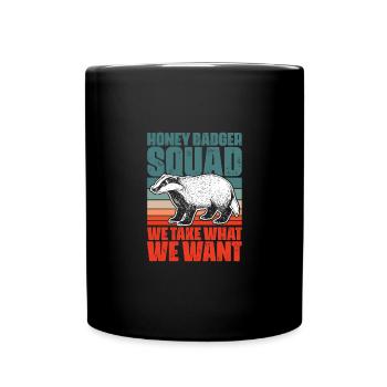 Retro Honey Badger Squad For A Ratel Fanatic Honey - Tasse einfarbig - Schwarz - Vorne