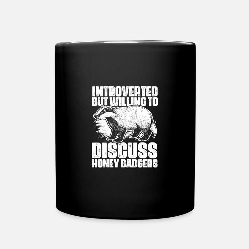Introverti mais prêt à discuter de miel drôle - Mug uni - noir