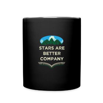 Stars are better corporate camping travelers campers - Full Colour Mug - black - Front